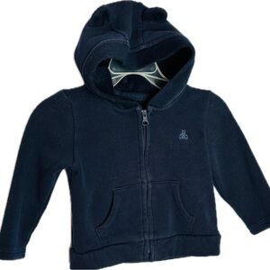 BABY GAP Navy BluebHoodie with Bear Ear Accents and Fleece Lining